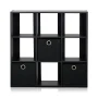 Furinno 13207 Simplistic 9-Cube Organizer with Bins - Image 2
