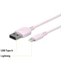 onn 3ft Lightning to USB Charging Cable, Soft Touch Material, MFI certified, Pink - Compatible with iPhone 14/13/12/11/X/XR/XS/8/7/6/5, iPad, Airpods and more - Image 3