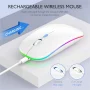 LED Wireless Mouse USB Rechargeable Bluetooth-compatible RGB Mouse Silent Ergonomic Mouse With Backlight For Laptop PC ipad - Image 3