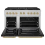 ZLINE - 48 in. Wide 8 Burner Autograph Paramount Dual Fuel Freestanding Range with Black and Bronze Accents - Black - Image 2