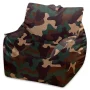 Posh Creations Structured Comfy Bean Bag Chair, Newport Chair, Nylon - Camo Blue and Light Blue - Image 3