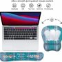 Mouse Pad Wrist Support and Keyboard Wrist Rest Set with Coasters, Stay Positive Work Hard and Make It Happen Inspirational Quote Non-Slip PU Base Ergonomic Mousepad for Home Office Working Studying - Image 3