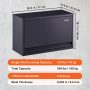 Wall-Mounted Metal Storage Cabinet in Black 2 Shelves Steel Wall Mounted Garage Cabinet 30.3 in. x 12.5 in. x19.7 in. - Image 2