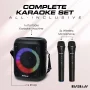Risebass Portable Karaoke Machine with 2 Wireless Microphones - Bluetooth Rechargeable Speaker with USB/SD/TF Card Support, AUX-in, Voice Record, Tripod Screw Mount and Phone Slot - Image 5