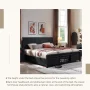 T4TREAM Farmhouse King Size Platform Bed Frame with Headboard and 3 Barn Door Storage Cabinets, No Box Spring Needed, Mattress Not Included,Black - Image 3