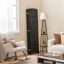 8-Panel Folding Room Divider with Hand-Woven Texture and Solid Wood Frame - Image 5