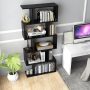 5-Tier Bookshelf with Anti-Toppling Device for Living Room Home Office - Black - Image 1