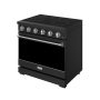 36 in. Wide 5 Elements Gordon Ramsay Series by Thor Kitchen 6.0 Cu.Ft Freestanding Electric Range with Stainless Handles - Black - Image 2