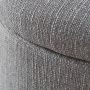 Better Homes & Gardens Round Tufted Storage Ottoman, Gray Faux Linen - Image 5