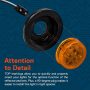 TRUE MODS 2pc 2.5" 12V Amber Round LED Clearance Side Marker Lights [DOT FMVSS 108] [SAE P2] [Reflector Lens] [Grommet & Plugs] [Flush-Mount] [Waterproof IP67] for Boat Trailer Semi Truck RV Peterbilt - Image 3