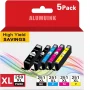 PGI-250XL CLI-251XL Ink Cartridges Multi Pack High Yield Compatible for Canon 250 251 Ink for PIXMA MX922 MG5420 IP7220  Printer (5 Pack) - Image 1