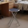 Backless 18 in. Counter Bar Stool with Vinyl Padded Seat for Kitchen or Rec Room, Portable Indoor Folding Chair, Gray - Image 3