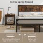 Platform Full/Queen Bed with Rustic Headboard and Footboard, Full Size - Image 5
