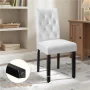 Alden Design Dining Chair, Set of 2, White - Image 6
