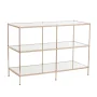 SEI Furniture Knox Glass Top Console Table in Gold - Image 5