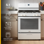 Whirlpool - 30 in. Wide 4 burners 5.1 cu. ft. Freestanding Gas Range with Broiler Drawer - White - Image 3