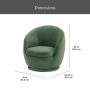 Better Homes & Gardens Mira Kids Swivel Chair, Olive Velvet - Image 3