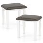 Faux Leather Vanity Stool Chair Set of 2 for Makeup Room and Living Room - Image 3