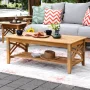 Cotesfield Rectangular Teak Outdoor Coffee Table , 25'' in. W 48'' in. D - Image 3