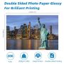 Double Sided Glossy Photo Paper - 200 Sheets Uinkit 8.5x11 Inches 9.5Mil 200Gsm - Image 2
