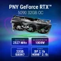 PNY - NVIDIA GeForce RTX 5090 Overclocked 32GB GDDR7 PCI Express 5.0 Graphics Card with Triple Fan - Black - Image 2