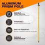 Aluminum GPS Pole, GPS Poles with Snap-Lock for Land Surveying & Engineering GPS/GNSS Accessory and Instruments (GLS26A) - Image 3