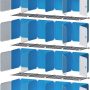 YOZO Cube Storage Organzier Portable Closet Wardrobe Bedroom Dresser (56x14x56 inches) Portable Closet Cube Shelf Armoire Pantry Cabinet, 16 Cubes, Blue - Image 5