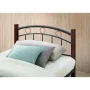 Complete Twin Metal Bed with Headboard, Footboard and Mahogany Wood Posts - Image 2