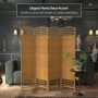 5.5 ft. Light Beige 4-Panel Room Divider - White - Image 5