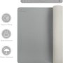 TOWWI Dual Sided Desk Pad, 36" x 17" PU Leather Desk Mat, Waterproof Desk Blotter Protector Mouse Pad (Gray/Sliver) - Image 4