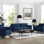 Lifestyle Solutions Lorelei Oversized Chair, Navy Blue Fabric - Image 4