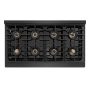 ZLINE - 48 in. Wide 8 Burner Paramount Gas Cooktop with DuoPro in Black Satin Stainless Steel (PSRTBS-48) - Black Satin Stainless Steel - Image 4