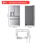 LG - 36-in Wide Standard-Depth MAX 28.6 Cu. Ft. French Door Smart Refrigerator with Mini Craft Ice and Full Convert Drawer - Stainless Steel - Image 4