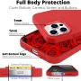 Silicone Case for iPhone 12 Pro Max -{Shock-Absorbent- Raised Edge Protection- Compatible with iPhone 12 Pro Max (6.7 inch} Red Color - Image 2
