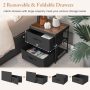 2-Drawer Nightstand with Removable Fabric Bins and Pull Handles - Image 4