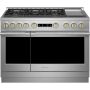 Monogram - 48 in. Wide 7 Burners 8.25 Cu. Ft. Freestanding Double Oven Dual Fuel Convection Smart Range with Self-Clean - Stainless Steel - Image 2