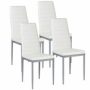 5Pcs Dining Set Kitchen Room Table Set Dining Table and 4 Leather Chairs - Image 6