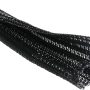 25 Feet - 1/2 inch Cord Protector Split Wire Loom Braided Cable Sleeve, Management and Organizer, Protectors for Television, Audio, Computer Cables, Prevent Pet from Chewing Cords - Black - Image 6