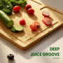 Kikcoin Cutting Board Set of 3, Bamboo Chopping Boards for Kitchen, Heavy Duty Wooden Serving Tray with Juice Groove - Image 6