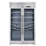 Forno Appliances - Abruzzo 102-Bottle Freestanding Dual Zone Wine Cellar with Clear Acrylic Holders & Stainless Trim Shelves - Stainless Steel - Image 1
