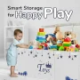 Extra Large Toy Storage Organizer For Living Room with Lids - Glow-in-Dark 40"x14"x16" Collapsible 600D Oxford Toy Chest for Kids, Boys, Girls - Durable Toy Bin for Living Room, Playroom, Nursery - Image 5