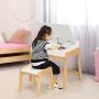 Kids Activity Table and Chair Set with Storage Space for Homeschooling - Image 2