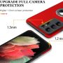 JAME for Samsung Galaxy S21 Ultra Case, Slim Soft Bumper Protective Cover for Samsung S21 Ultra Case, with Invisible Ring Holder Kickstand Cover for Galaxy S21 Ultra, Red - Image 2
