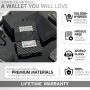 Fidelo Minimalist Wallet for Men - Pop Up Wallet With Card Holder, Carbon Fiber Money Clip and 2 Cash Bands | RFID Blocking Wallet Made Of Carbon Fiber for Quick Card Access made of Nylon/Leather Case - Image 4