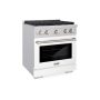 ZLINE - 30 in. Wide 4 Burner 4.2 cu. ft. Paramount Dual Fuel Freestanding Range with Convection Oven - Black Matte - Image 3