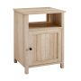 Walker Edison - 18" Grooved Door Side Table - White Oak - Image 3