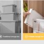 Collapsible Storage Bins with Lids, 27 Liter Large Storage Bins with Lids, Plastic Storage Bins, Plastic Tote for Home/Bedroom/Kitchen/Office/Travel - Image 4