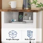 Devoko Nightstand Set of 2 Farmhouse Nightstand with Storage Shelves Bedside Tables End Table for Bedroom Modern Wood Side Table Living Room,White - Image 3