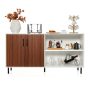 Modern Buffet Sideboard with 2 Doors and Open Compartments - Image 6