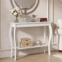 ChooChoo Narrow Console Table, Chic Accent Sofa Table, Entryway Table, White - Image 4